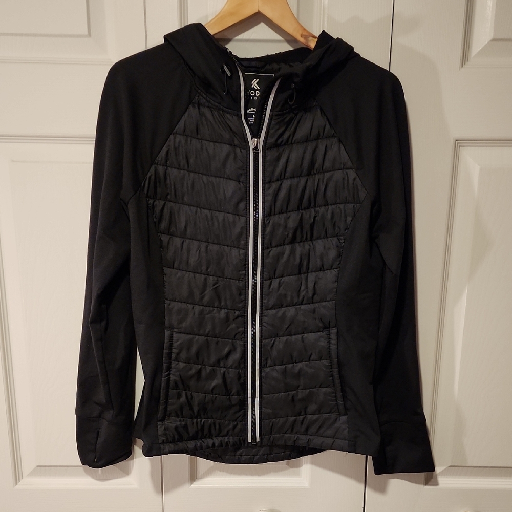 Kyodan Black Quilted Hooded Jacket